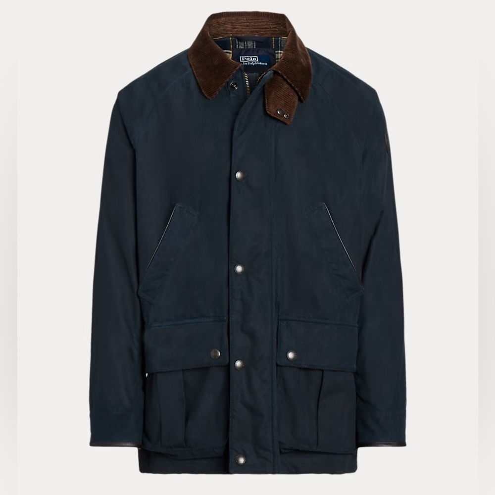 UNISEX Ralph Lauren Polo Navy Oilcloth Car Coat - XS - BRAND NEW MSRP $898USD
